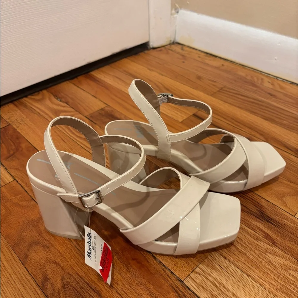 MIA Women's Ivory Strappy Heels - Picture 2 of 10